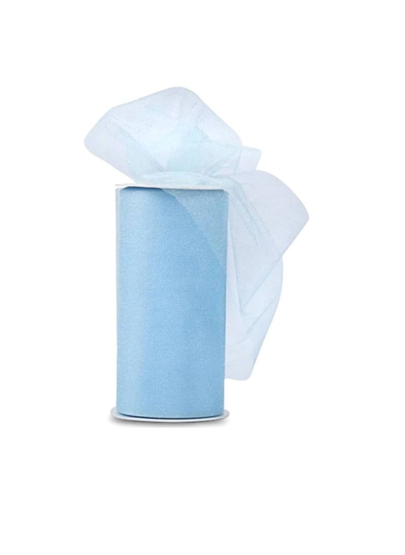 Expo Expo Shiny Tulle 6 inch x 24 yard Spool Baby Blue  - Image 1
