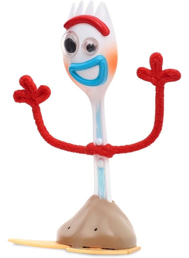 Disney Store Official  Forky Action Figure with Interchangeable Face Parts, Movable Bendable Arms, Kids DIY Collectible Toy Gift for Boys Girls Age 3+ - Image 2
