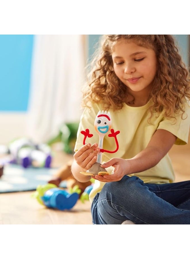 Disney Store Official  Forky Action Figure with Interchangeable Face Parts, Movable Bendable Arms, Kids DIY Collectible Toy Gift for Boys Girls Age 3+ - Image 3