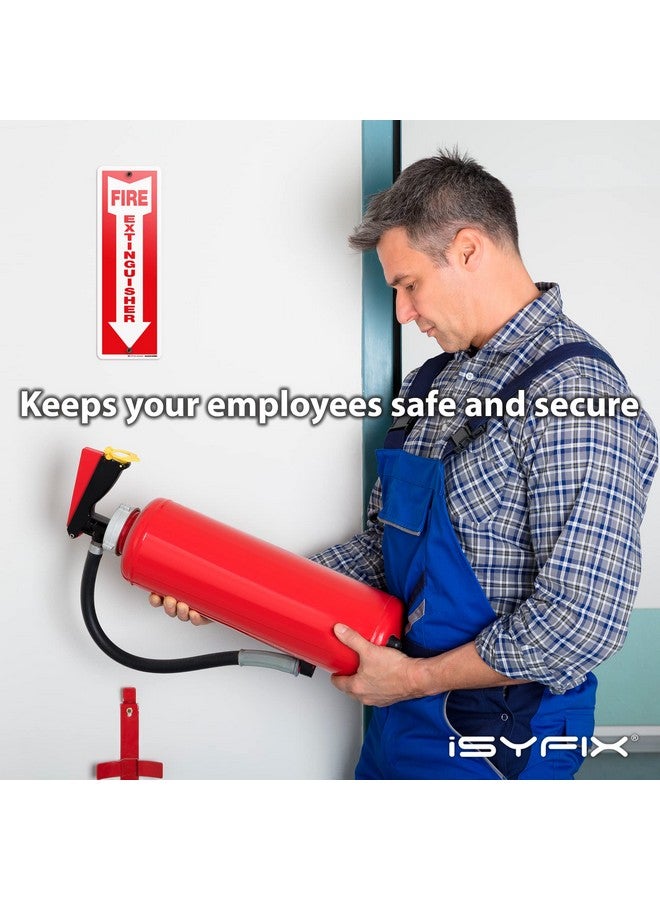 iSYFIX Reflective Fire Extinguisher Aluminum Signs - 5 Pack 4X12 Inch - Laminated For Ultimate Uv And Fade Resistance, Indoor And Outdoor, For Business, Schools, Hospitals, Home  - Image 5