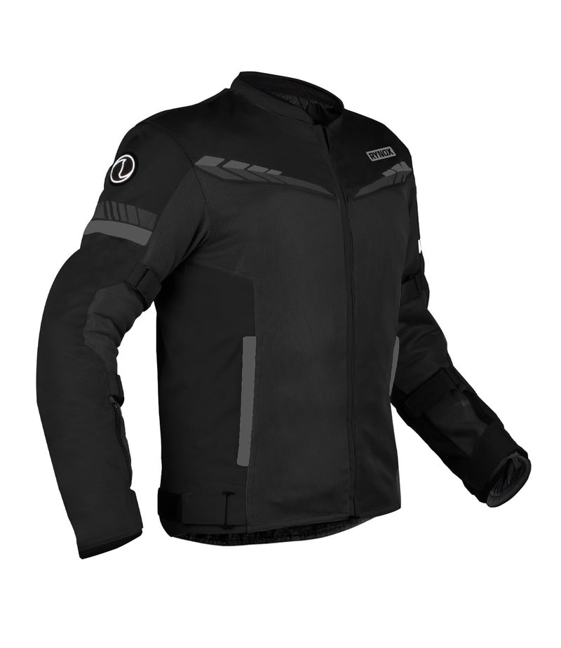 Rynox Air GT 4 Jacket - CE Certified Class A | Motorcycle Riding Jacket | Impact Protection | Abrasion Resistance - Black Grey, Small - Image 1