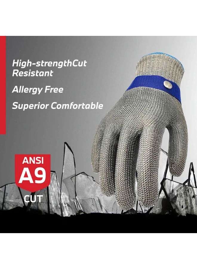 JOISIV Level 9 Cut Resistant Glove M Stainless Steel Mesh Anti Cut Durable Rustproof for Shucking Peeling Home BBQ Camping - Image 5