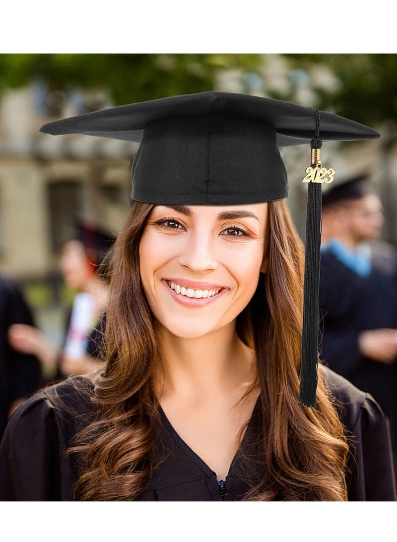 Mordely 1 Set Black hat Graduation Cap Doctoral Graduation Gown Graduation Gowns for Adults Cap and Gown Female Cap and Gowns Graduation Stole Cap n Gown Metal American Style Costumes  - Image 4