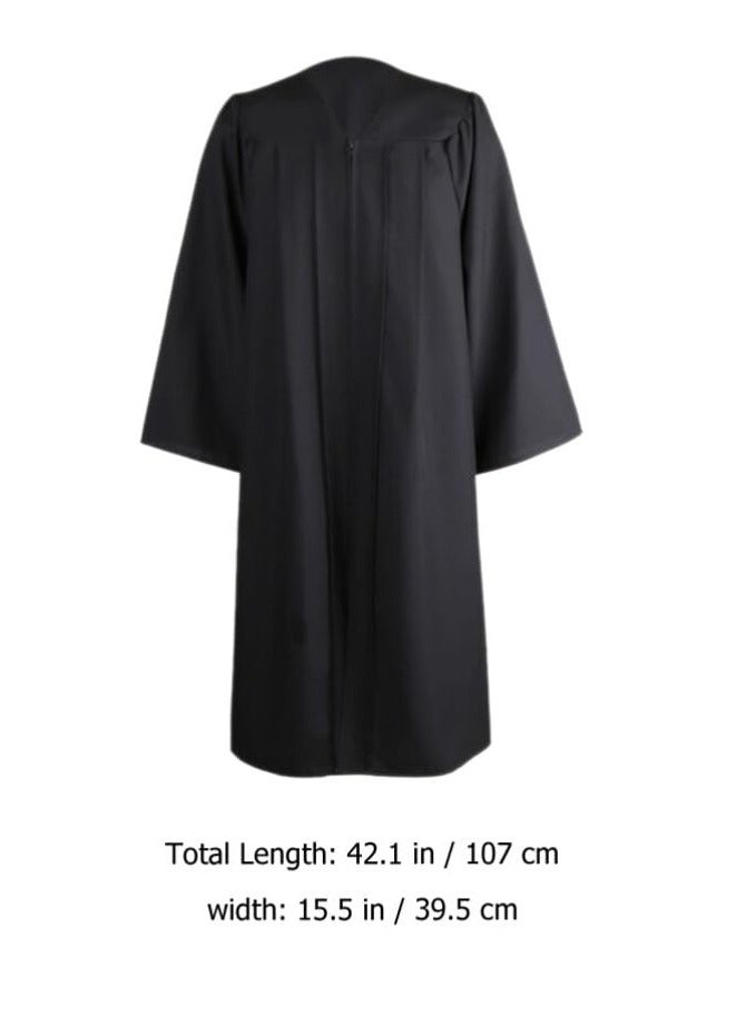 Mordely 1 Set Black hat Graduation Cap Doctoral Graduation Gown Graduation Gowns for Adults Cap and Gown Female Cap and Gowns Graduation Stole Cap n Gown Metal American Style Costumes  - Image 5
