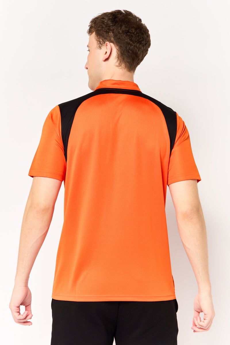 PUMA Men Sportswear Fit Short Sleeve Outdoor Polo Shirt, Orange - Image 3