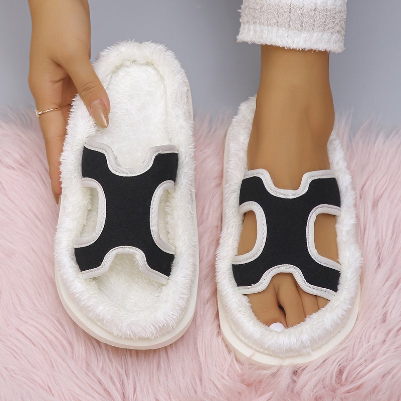 Mao Mao Slippers Women'S Outer Wear Explosions Internet Celebrous High-End Women'S Thick-Soles Cotton Slippers - Image 4