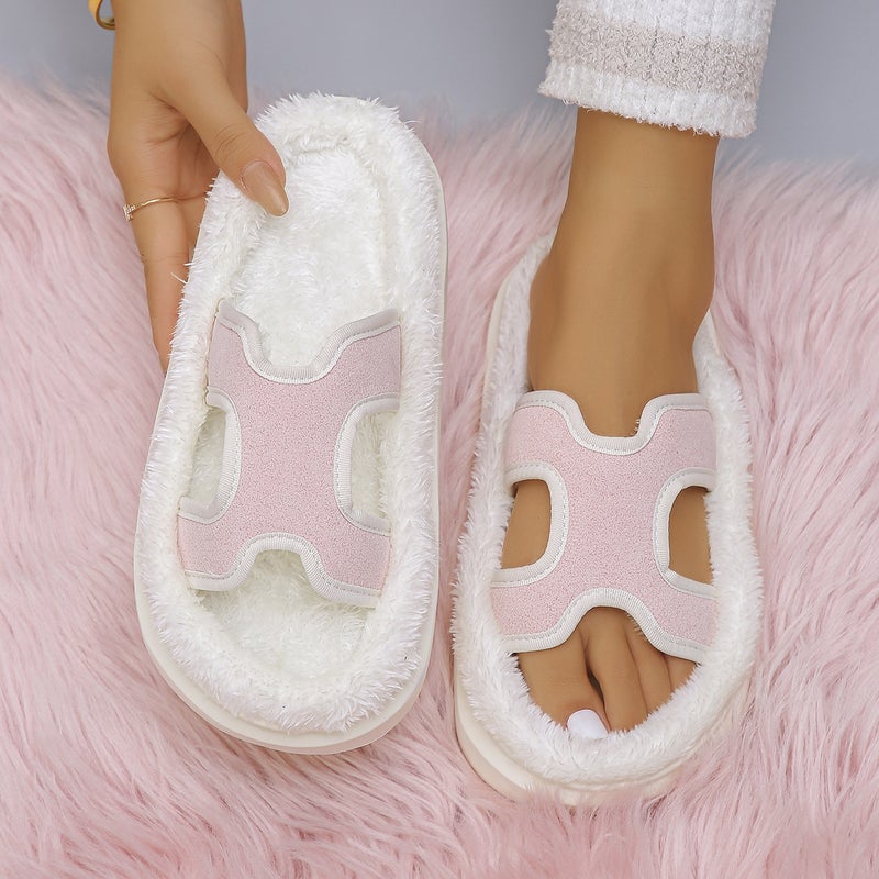 Mao Mao Slippers Women'S Outer Wear Explosions Internet Celebrous High-End Women'S Thick-Soles Cotton Slippers - Image 1