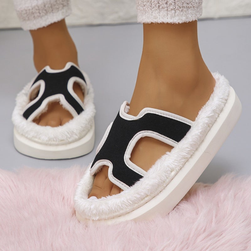 Mao Mao Slippers Women'S Outer Wear Explosions Internet Celebrous High-End Women'S Thick-Soles Cotton Slippers - Image 5