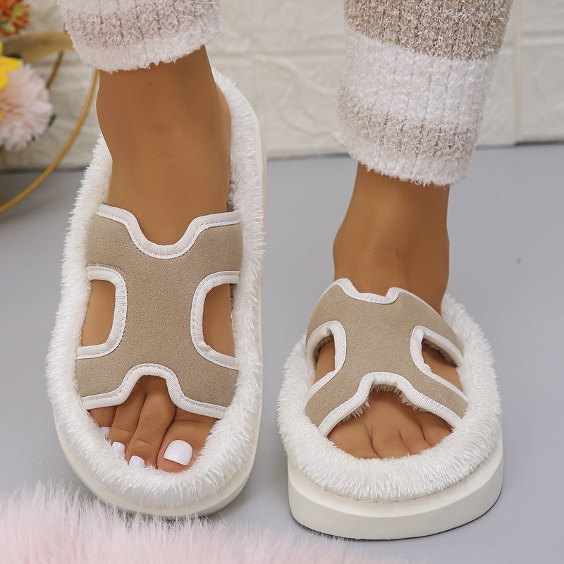 Mao Mao Slippers Women'S Outer Wear Explosions Internet Celebrous High-End Women'S Thick-Soles Cotton Slippers - Image 2