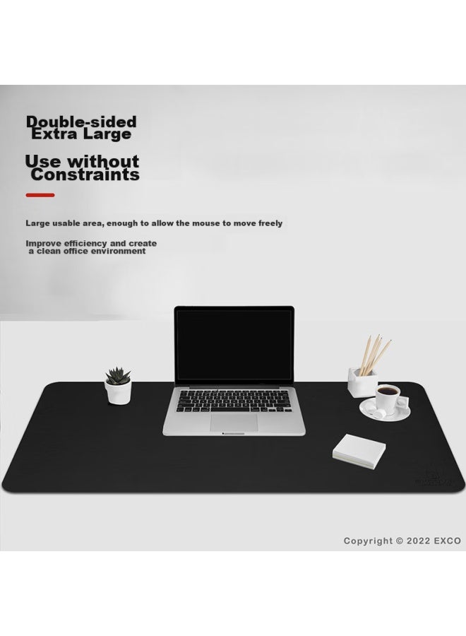Exco 90x45 Mouse Pad, Extra Large Office Desk Pad, Waterproof Leather Desk Mat, Writing Pad, Computer Pad, Keyboard Leather Desk Cover, Double-sided Gaming Mat, Black 3764 - Image 3