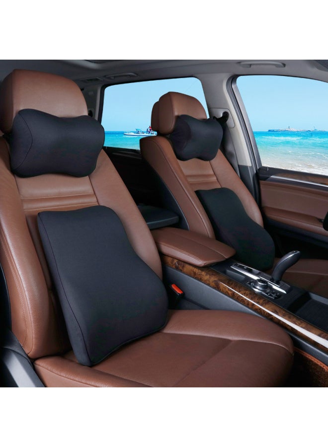 Icaroom Car Lumbar Support Cushion, Backrest Pad, Car Waist Support Cushion, Driver's Seat Lumbar Pillow - Image 2