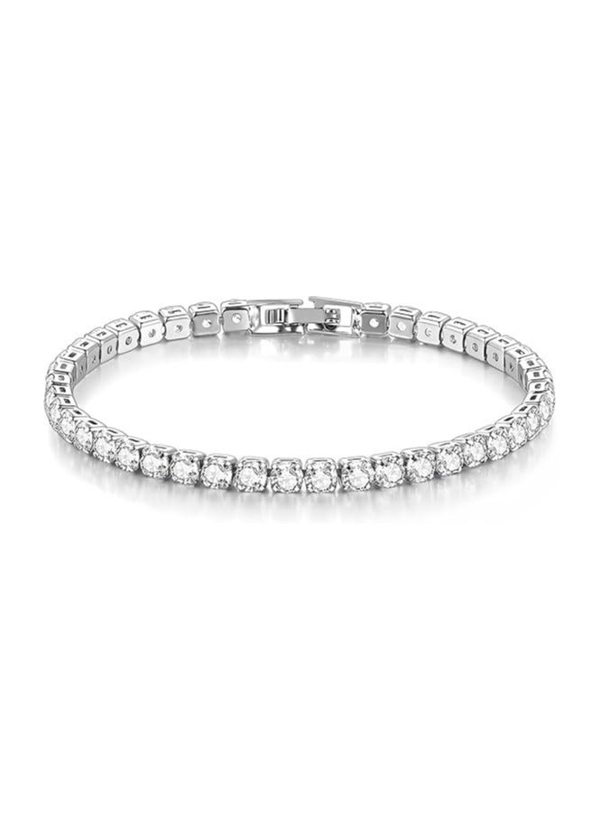 Fayrouz Jewellery Classic 14k gold plated tennis bracelet with cubic zirconia | Bracelets for women | 4mm cubic zirconia - Image 1