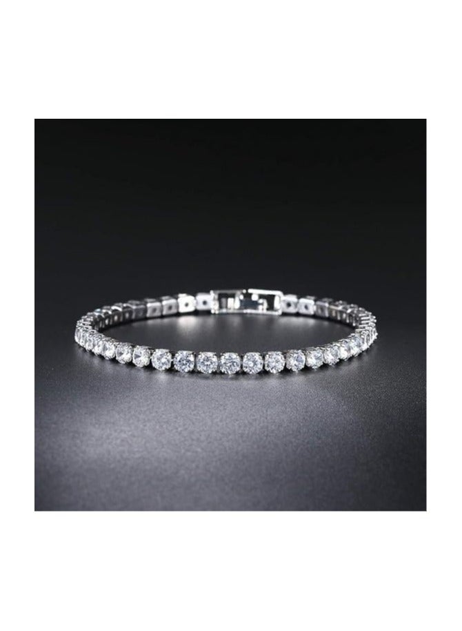 Fayrouz Jewellery Classic 14k gold plated tennis bracelet with cubic zirconia | Bracelets for women | 4mm cubic zirconia - Image 4