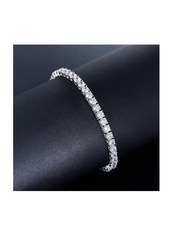 Fayrouz Jewellery Classic 14k gold plated tennis bracelet with cubic zirconia | Bracelets for women | 4mm cubic zirconia - Image 3