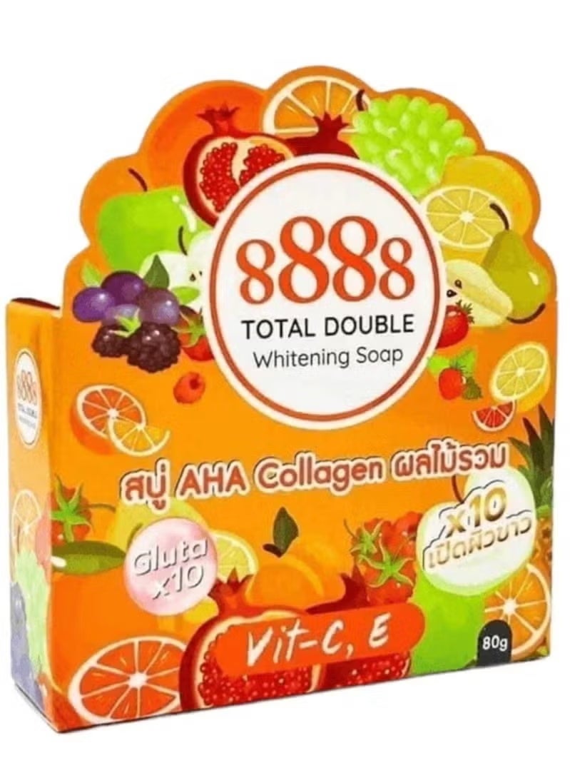AHA Double Whitening Soap with Collagen Gluta X10 Vitamin C & E