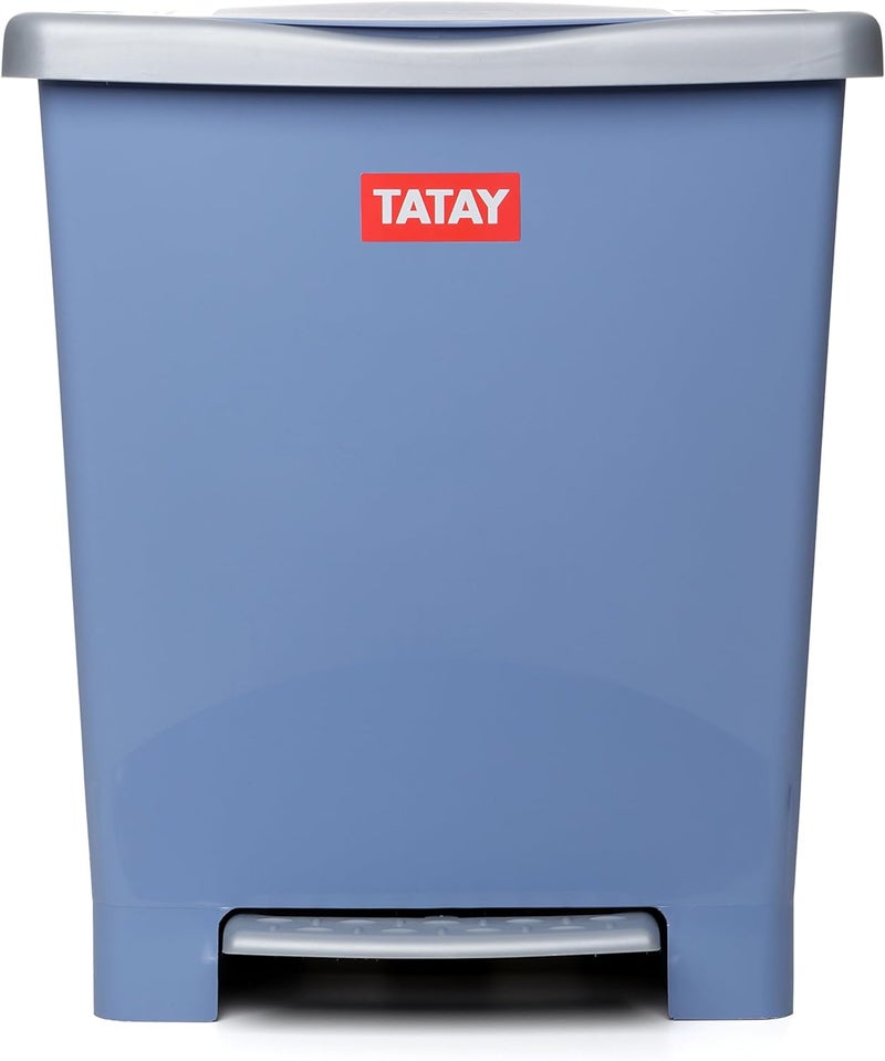 TATAY 23L Blue Pedal Bin with Grey Frame - Image 3