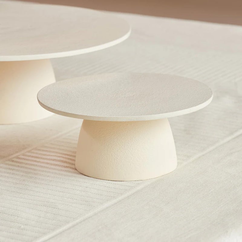 CG Hunter 7-Inch Cake Pedestal Stand, Elegant Creme Aluminum Dessert Stand, Perfect for Wedding Cakes & Birthday Celebrations, Ideal for Parties & Special Events, Home Decor, Kitchen Accents & Serving - Image 1