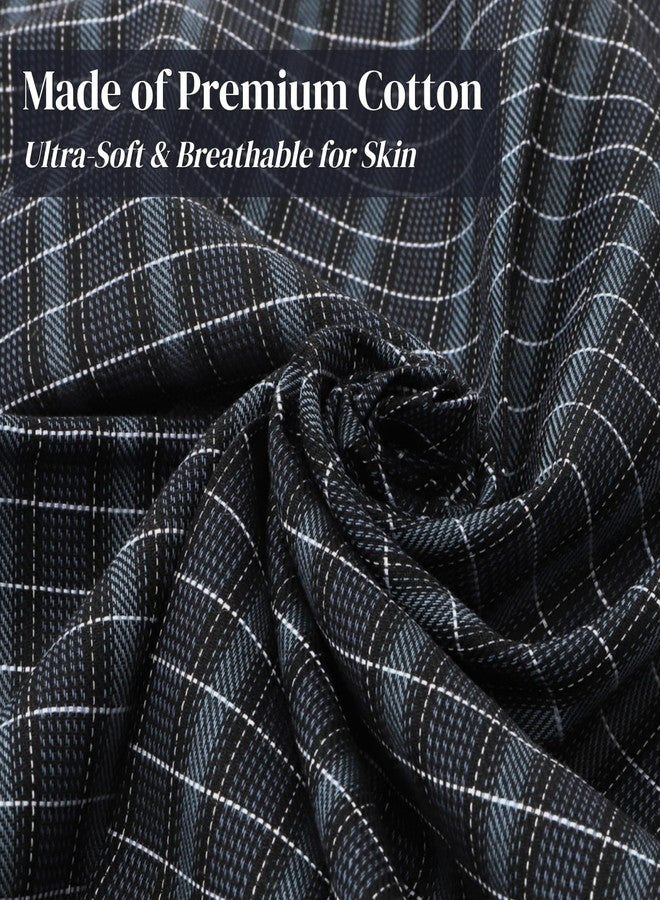 Eorbow مجموعة من 11 منديل قطني رجالي من إيوربو، منديل ناعم بطول 17 بوصة، منديل جيب مربع كبير مخطط للعريس، هدية مثالية لحفلات الزفاف، عيد الأب، وهدايا التخرج - Image 3