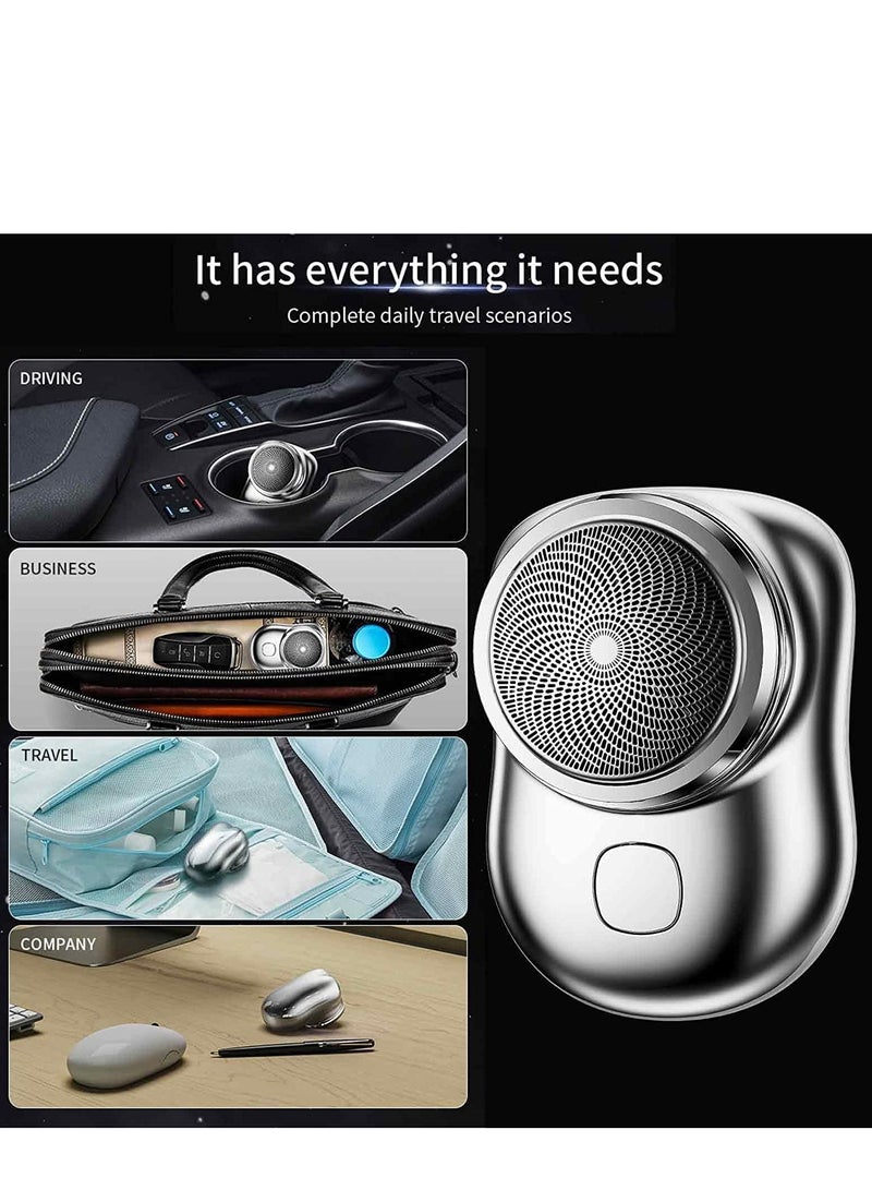 SYOSI Portable Electric Shaver Electric Razor for Men Mini-ShavePocket Size Portable ShaverBeard Trimmer for Men Hair Clippers & Hair TrimmerWet and Dry Mens Razor for HomeCarTravel - Image 3