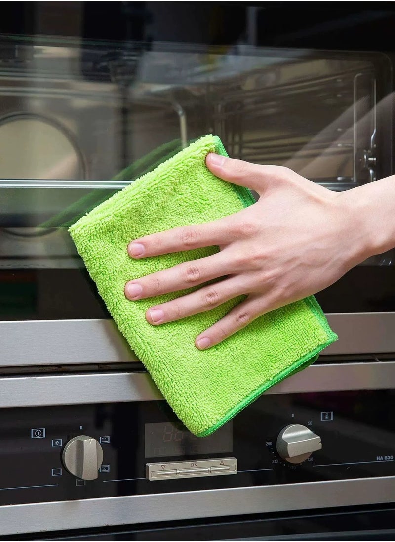 Chocisong Microfiber Cleaning Cloth for Glass & Kitchen, 10-Piece 30x30cm Reusable Towels (Multicolor)  - Image 5