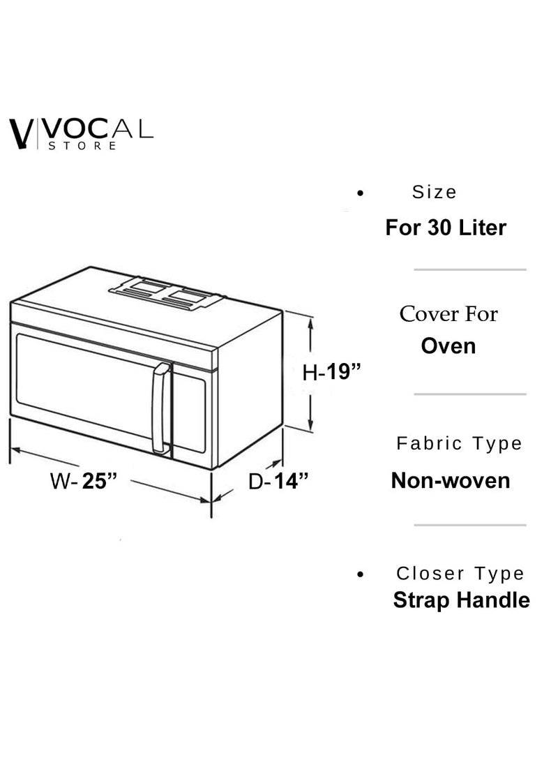 Vocal Vocal Store Microwave Oven Full Closure Cover Suitable for All Major Brands for 30 Liters CFOVNS0330  - Image 2