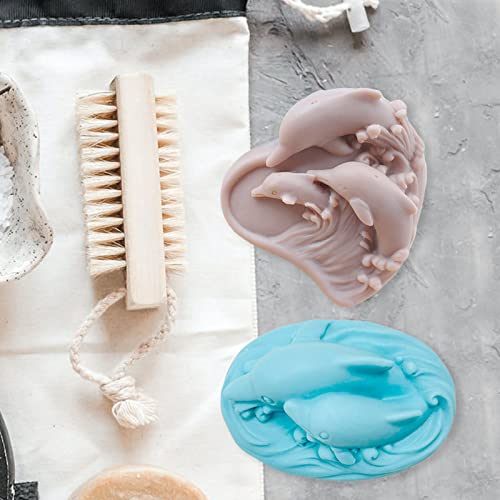 japleed 2Pcs Soap Molds Dolphin Silicone Molds 3D Sea Dolphin Shape Soap Candle Wax Mould Marine Epoxy Resin Casting Polymer Clay Art Craft Making Chocolate Fondant Cake Baking Mould Home Wedding Gift Decor - Image 4
