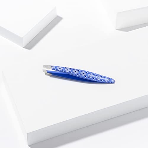 Tweezerman Lisbon Sea Mini Slant Tweezer - Tweezers for Eyebrows, Travel Tweezers for Eyebrows, Facial Hair - Image 4
