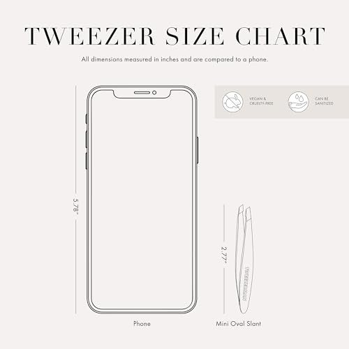 Tweezerman Lisbon Sea Mini Slant Tweezer - Tweezers for Eyebrows, Travel Tweezers for Eyebrows, Facial Hair - Image 2