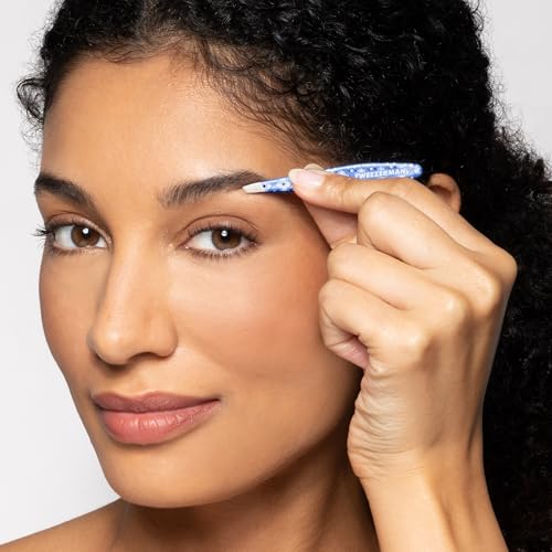 Tweezerman Lisbon Sea Mini Slant Tweezer - Tweezers for Eyebrows, Travel Tweezers for Eyebrows, Facial Hair - Image 3