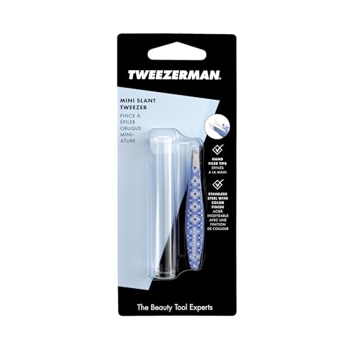 Tweezerman Lisbon Sea Mini Slant Tweezer - Tweezers for Eyebrows, Travel Tweezers for Eyebrows, Facial Hair - Image 5