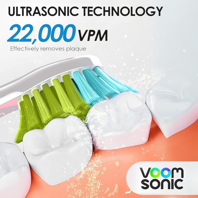 VOOM SONIC Go 1 Series Travel Electric Toothbrush (Dentist Recommended) - Battery Operated Toothbrush for Adults & Kids, Sonic Toothbrush, Portable w/ 2 Minute Timer - Image 4