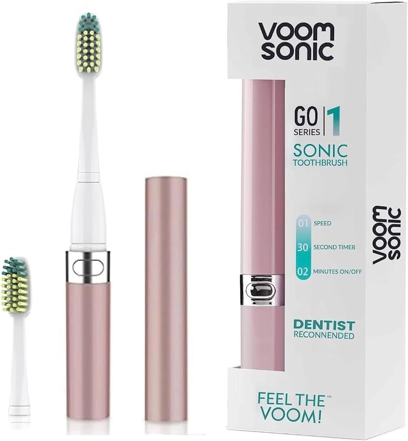 VOOM SONIC Go 1 Series Travel Electric Toothbrush (Dentist Recommended) - Battery Operated Toothbrush for Adults & Kids, Sonic Toothbrush, Portable w/ 2 Minute Timer - Image 2