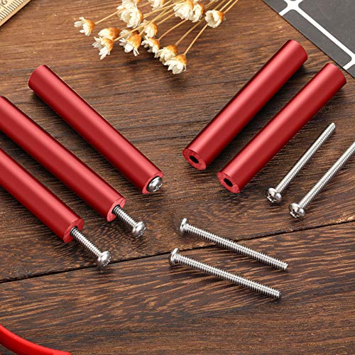 Ripeng 24 Pcs Outlet Spacers Electrical Outlet Box Extender Kit Includes 12 Switch and 12 Pcs 6-32 x 1-1/2 Inches Thread Flat Head Device Mounting Long Screws for Fix Wonky and Sunken(Red) - Image 5