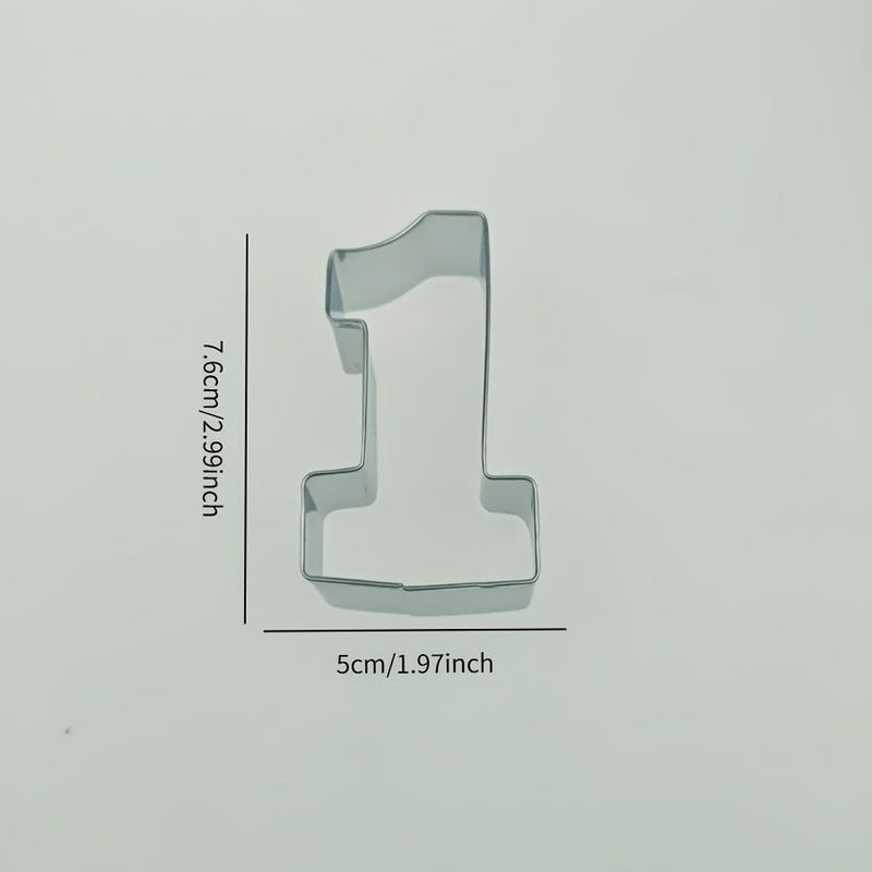 Number One Large Cookie Cutter Mold For Birthday Letter Cookies Cake Decoration Frosted Biscuits And Home Baking - Image 3