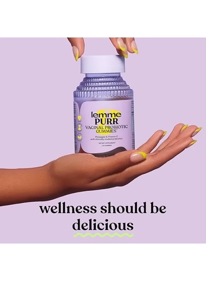 Lemme, Purr, Vaginal Probiotic Gummies, Pineapple, 60 Gummies - Image 3