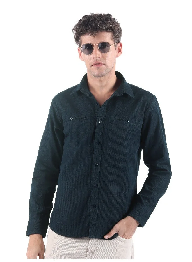 Beyoung Navy Welt Pocketed Shirt