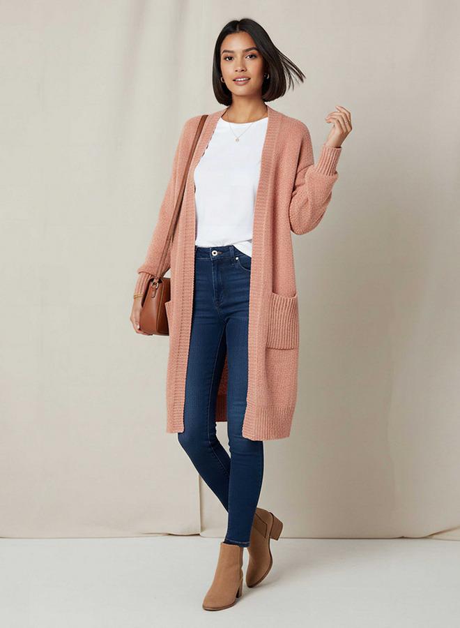 2Xtremz Longline Open Front Chenille Cardigan - Image 2