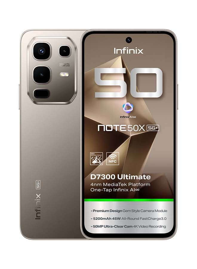 Infinix Note 50 X Dual SIM  Titanium Grey 16GB RAM  256GB 5G - Middle East Version - Image 1