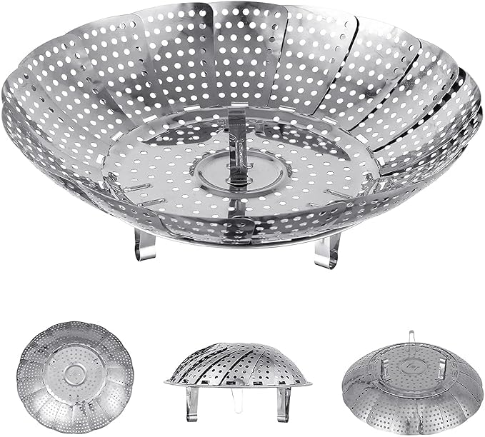 Stainless Steel Vegetable Steamer Basket Foldable Vegetable Steamer for Cooking to Fits Various Collapsible Steamer Baskets for Cooking Food Expandable Fit Various Size Pot59 to 98  - Image 5