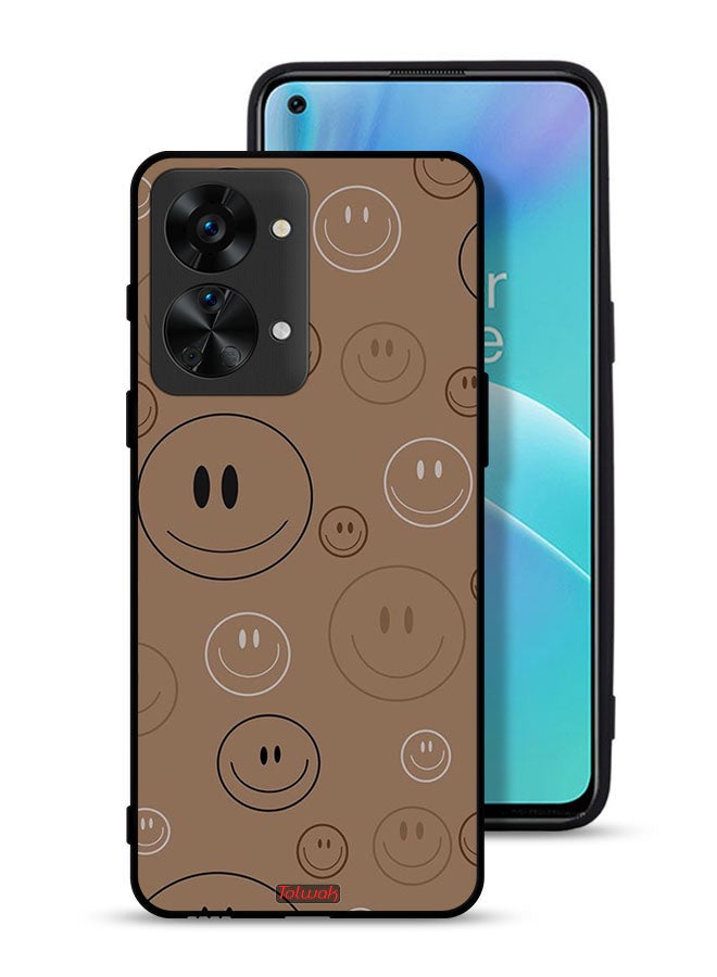Tolwak OnePlus Nord 2T 5G Protective Case Cover Smiley Faces Pattern - Image 1