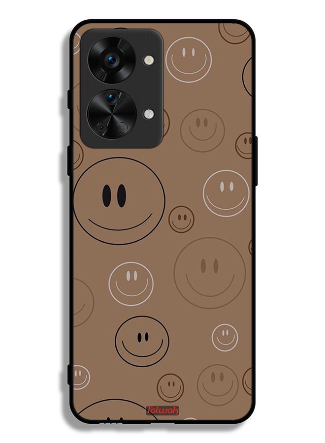 Tolwak OnePlus Nord 2T 5G Protective Case Cover Smiley Faces Pattern - Image 2