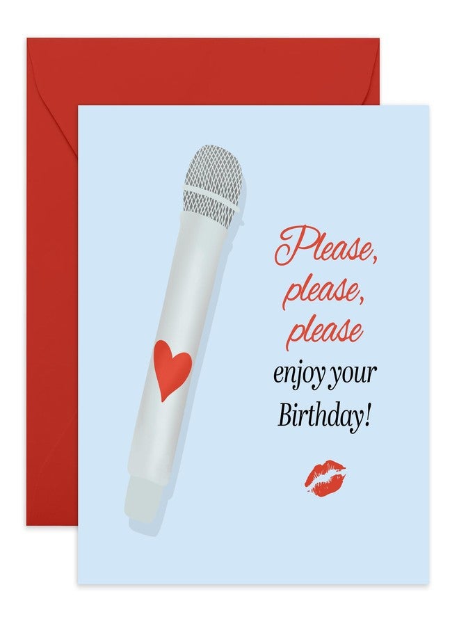CENTRAL 23 Pop Star Birthday Card - 'Sabrina C Mic' - Gifts for Her, Women, Bestie, Best Friend, Sister, Colleague - Please Enjoy Your Day - Comes with Fun Stickers - Image 1