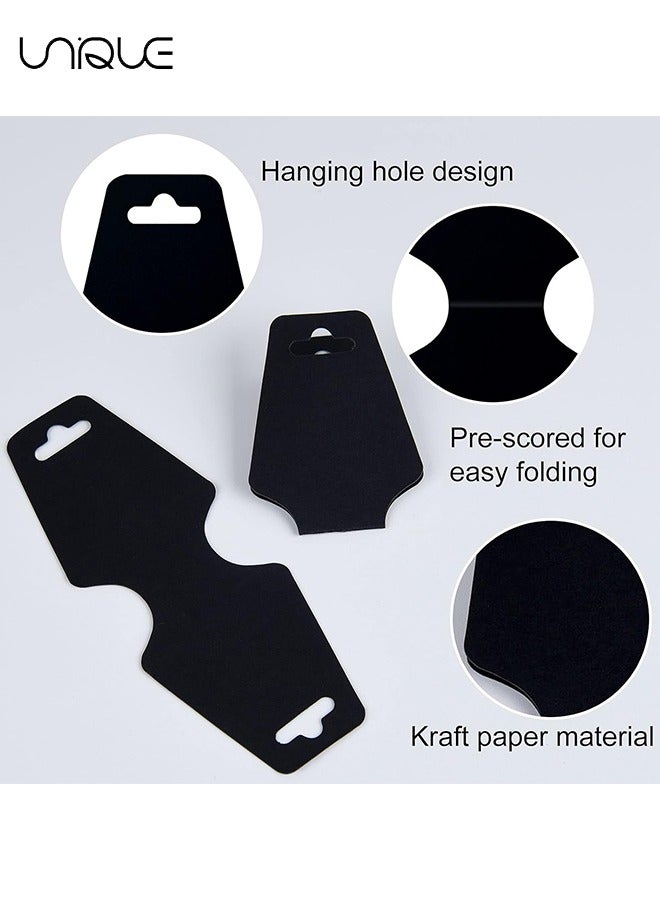 Unique 150Pcs Necklace Display Cards, Jewelry Display Cards, Bracelet Card Holder Blank Kraft Paper, Price Tags Hang Tags Card for Packaging Necklaces, Bracelets, Keychains, Hair Ties - Image 3
