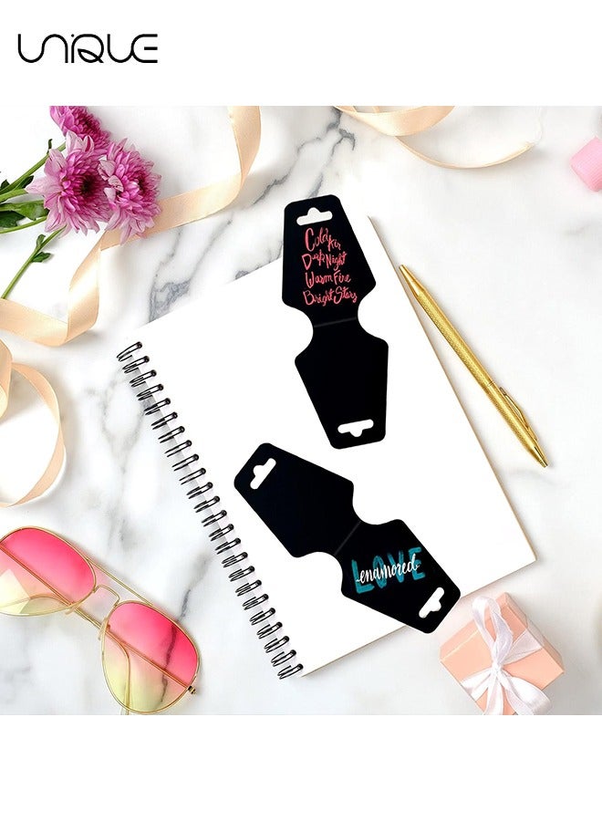 Unique 150Pcs Necklace Display Cards, Jewelry Display Cards, Bracelet Card Holder Blank Kraft Paper, Price Tags Hang Tags Card for Packaging Necklaces, Bracelets, Keychains, Hair Ties - Image 5