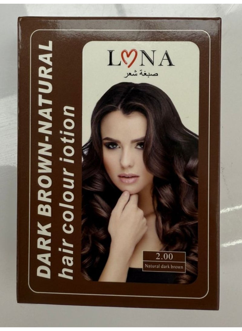 Luna hair dye in natural dark brown