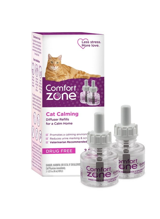 كومفورت زون عبوة من عبوتين من معطرات جو القطط المريحة من كومفورت زون؛ عبوات تكفي 30 يومًا؛ تساعد الفيرومونات على تخفيف قلق القطط - Image 1