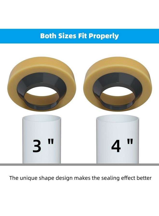 Hibbent Hibbent 2 Pack Toilet Wax Ring, Thick Toilet Bowl Wax Ring Gasket for Toilet Bowl, Polyethylene Flange- Gas, Odor and Watertight Seal, Fits 3-inch and 4-inch Waste Line  - Image 4