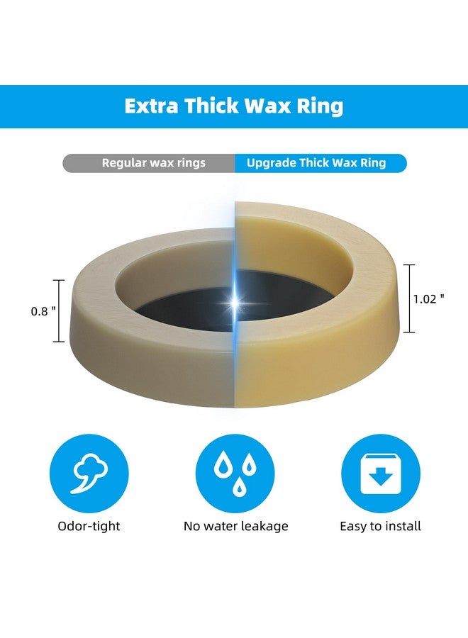Hibbent Hibbent 2 Pack Toilet Wax Ring, Thick Toilet Bowl Wax Ring Gasket for Toilet Bowl, Polyethylene Flange- Gas, Odor and Watertight Seal, Fits 3-inch and 4-inch Waste Line  - Image 3