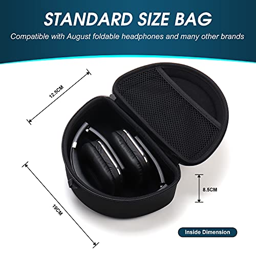 August Headphone Case for August EP650 / EP640 and More Foldable Headphones of Other Brands, Storage Bag Travel Carrying Case for Headphones Foldable, Over-Ear/On-Ear - Image 2