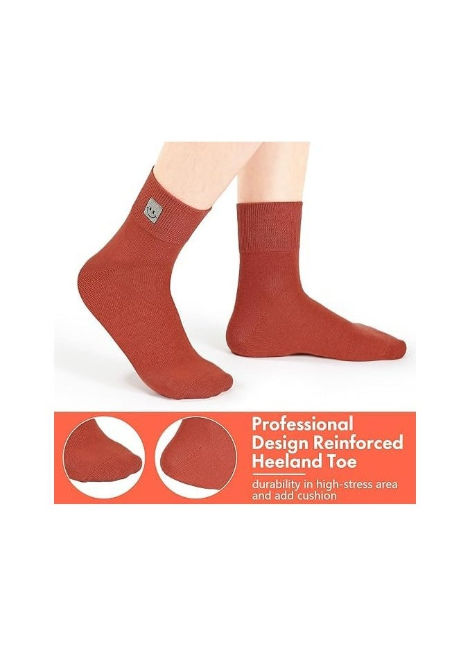 CMGTYYD - 6 Pairs Soft Cotton Socks for Women,Cute Smile Face Ankle Socks, Novelty Design for Comfortable & Stylish Wear, Cozy & Fun - Image 1